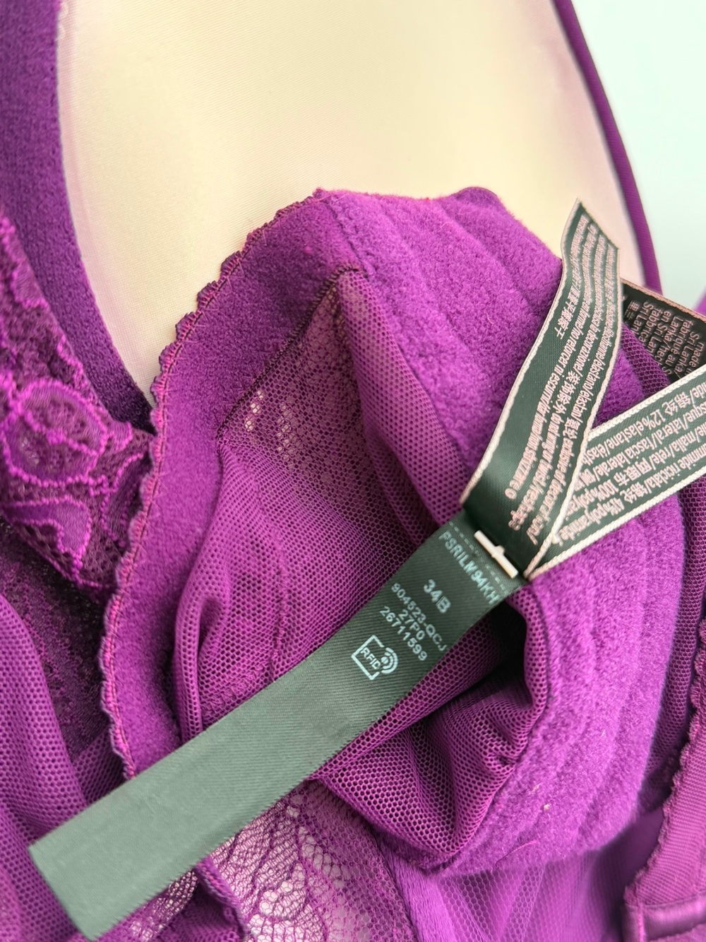 Victoria's Secret Purple Longline Push-Up Bra - Picture 9 of 9